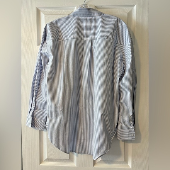 Cupio Blue and White Casual Button Down Shirt - Picture 6 of 6